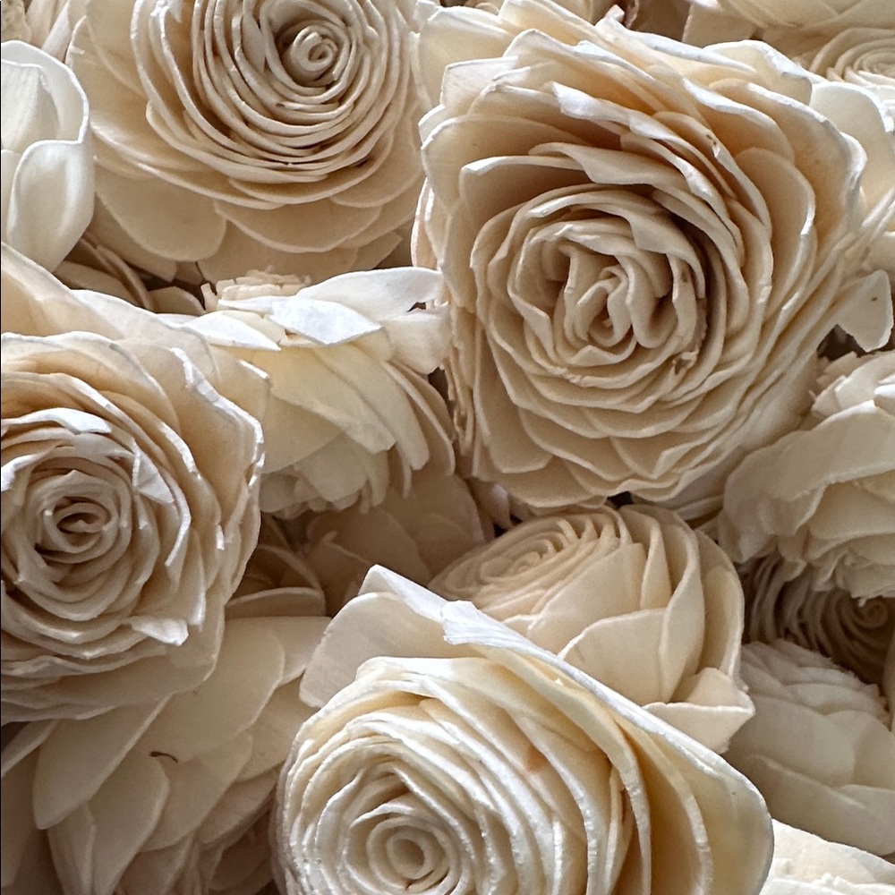 Wood Sola Flowers - assorted bag of 25 for weddings crafts wreaths - Picture 3 of 12